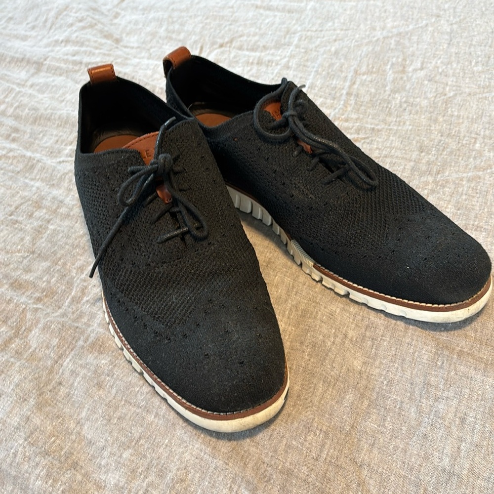 Cole Haan Black Zerogrand Stitchlite Oxfords Size 12
